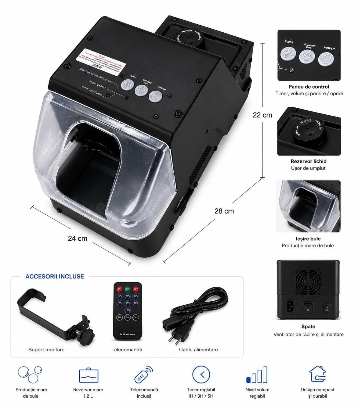 Aparat de Bule și Fum 450w